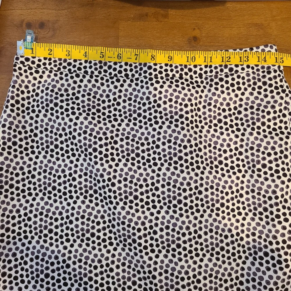 J.crew Factory The Pencil Skirt In Black And White Dot Print